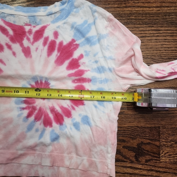 Sundown by Splendid Tie-Dye Long Sleeve Crop Top - Picture 5 of 7